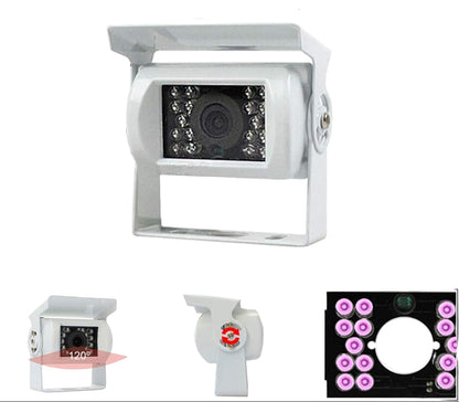Truck reversing camera 12V/24V with 18 LED IR night vision IP68