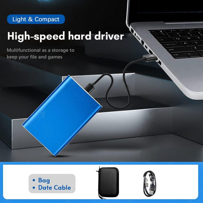 Portable 1TB USB 3.0 external hard drive with metal casing and high-speed data transfer – Dravero