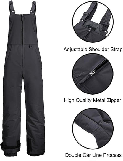 Waterproof insulated snowboard bibs – Arvion