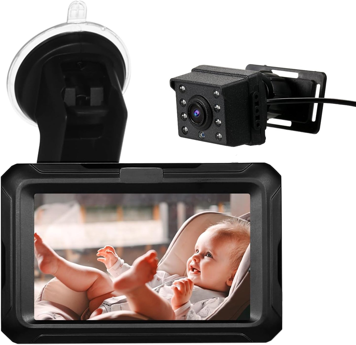 Baby mirror with 1080p camera & 4.3-inch screen – Solvian