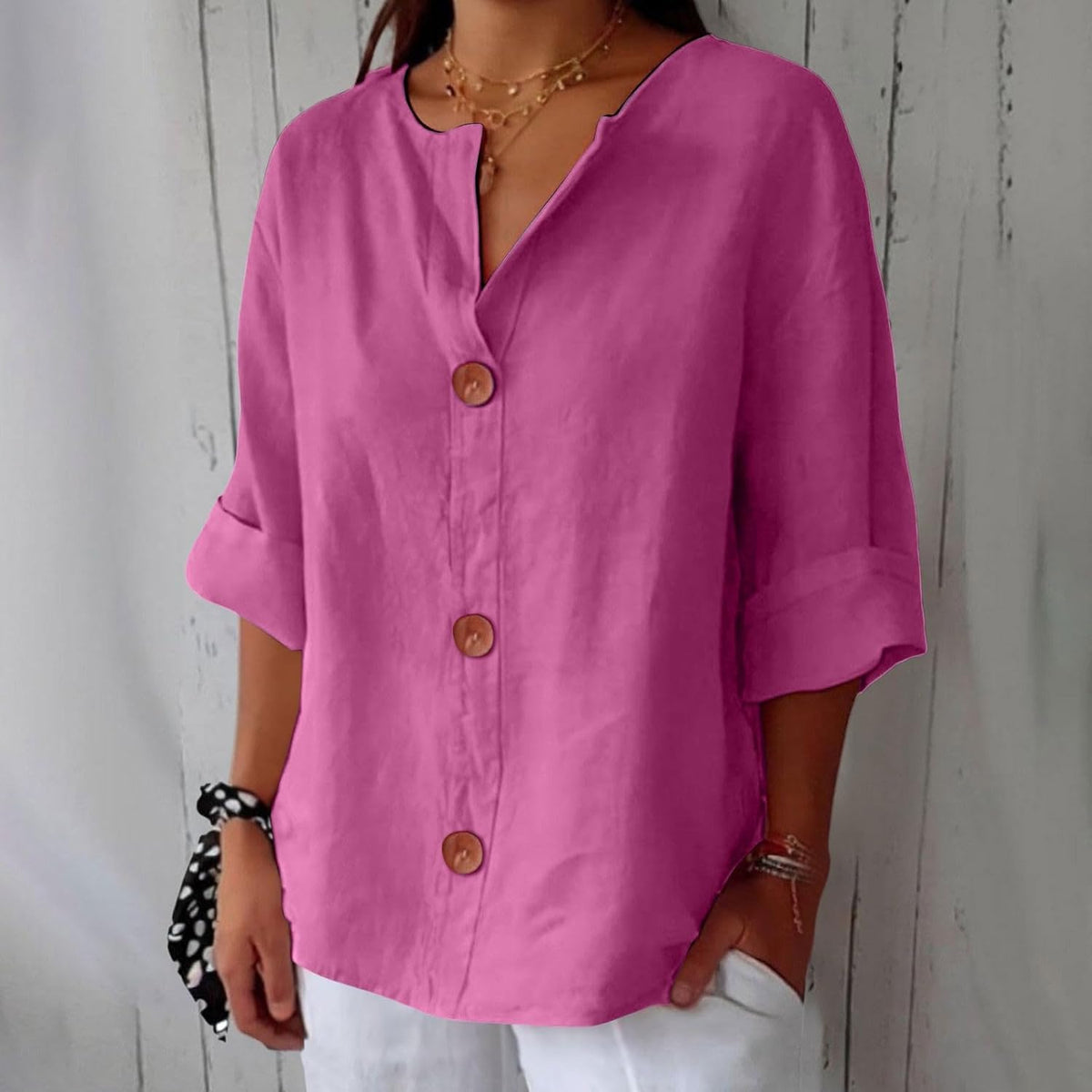 Olivia Loose Linen Blouse – Light & Comfortable Summer Top 8