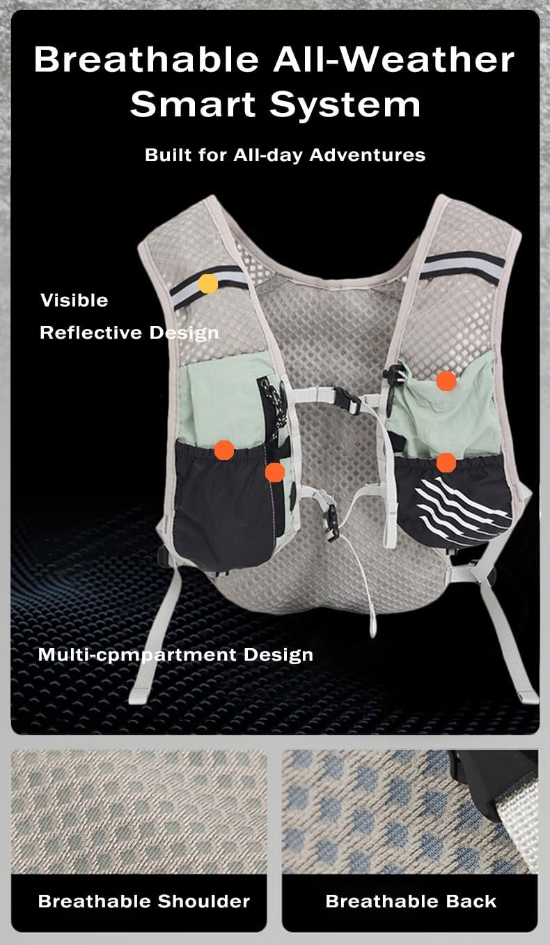Ultralight running hydration vest with 2‑litre water bladder – Dravien
