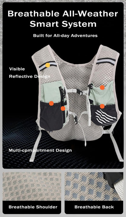 Ultralight running hydration vest with 2‑litre water bladder – Dravien