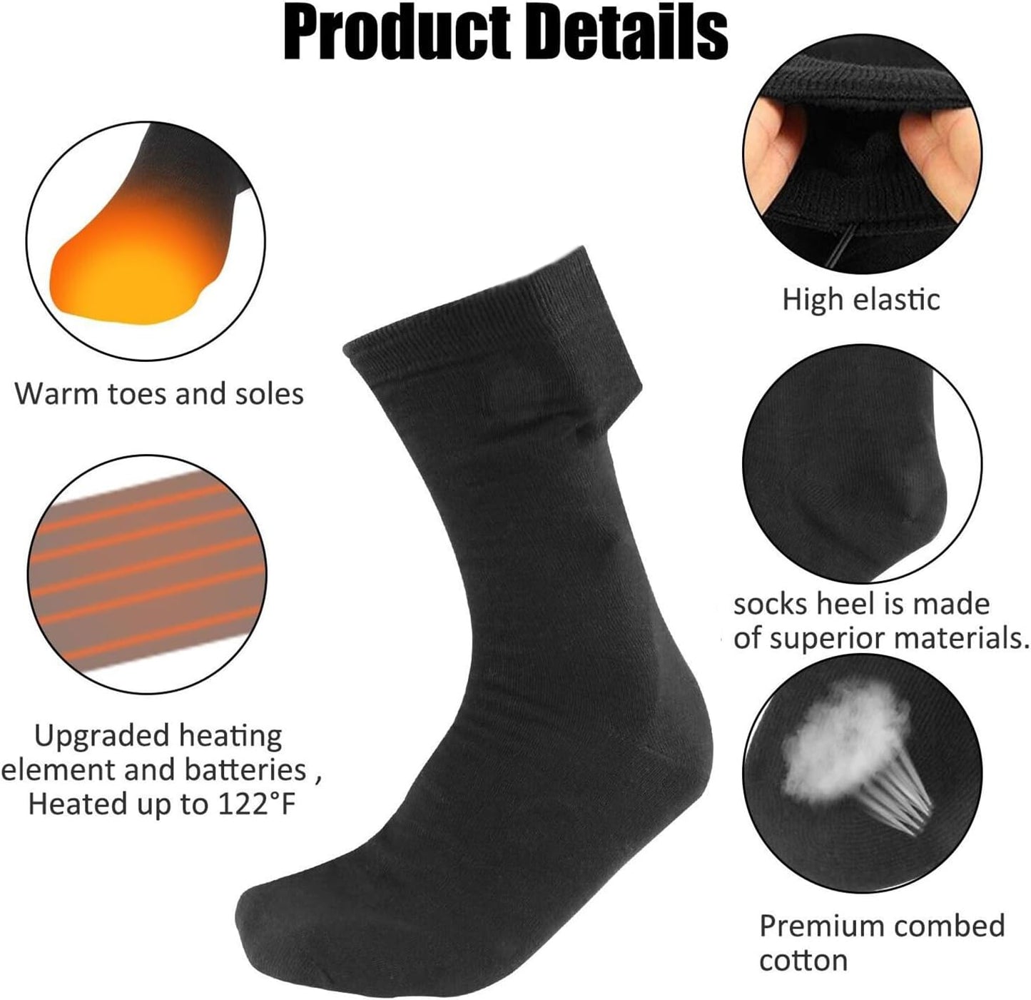 USB-heated socks for cold weather – buy one, get one free – Jorven