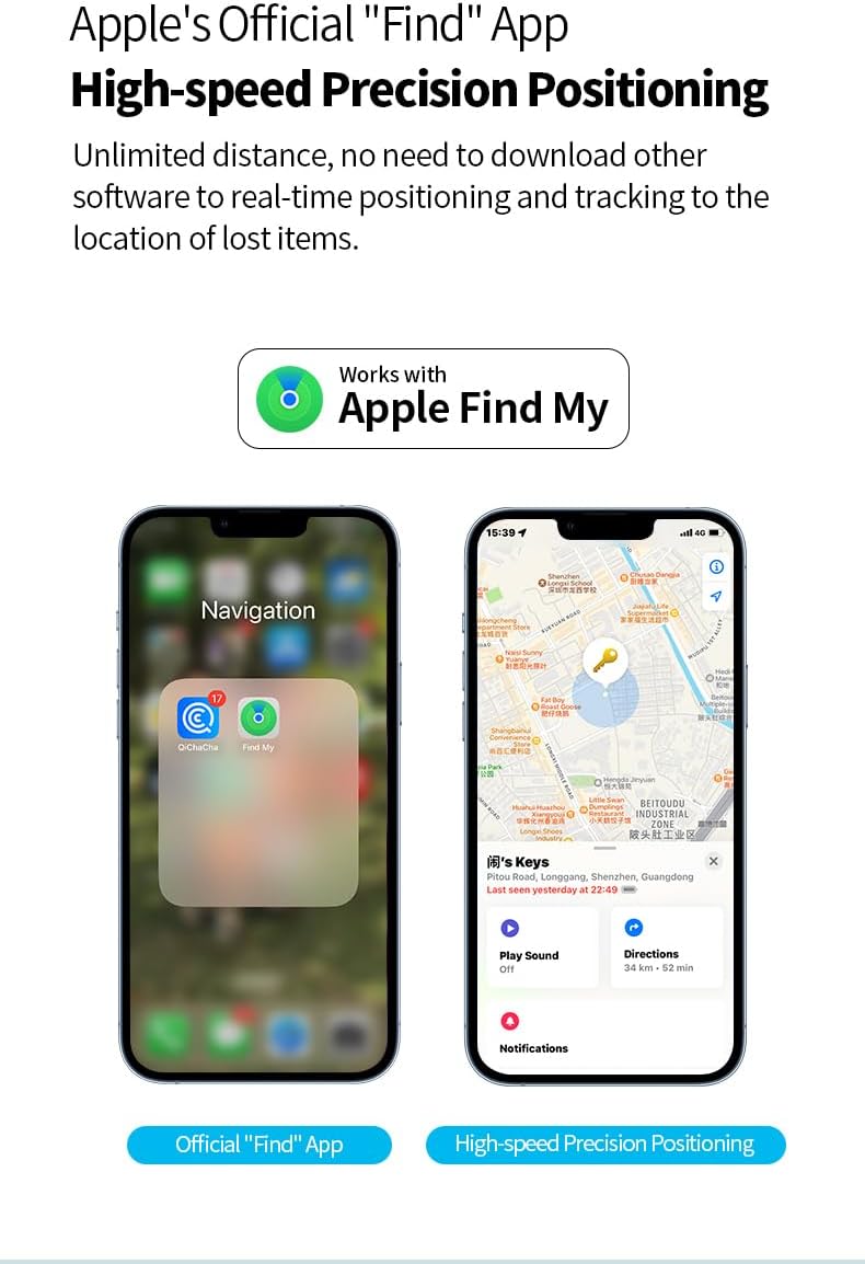 Smart Anti-Lost Locator Keyring – Real-Time Tracking with Find My – Zeyora