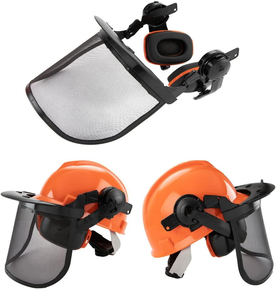 Forestry protective helmet with face shield and ear defenders – ArborMax