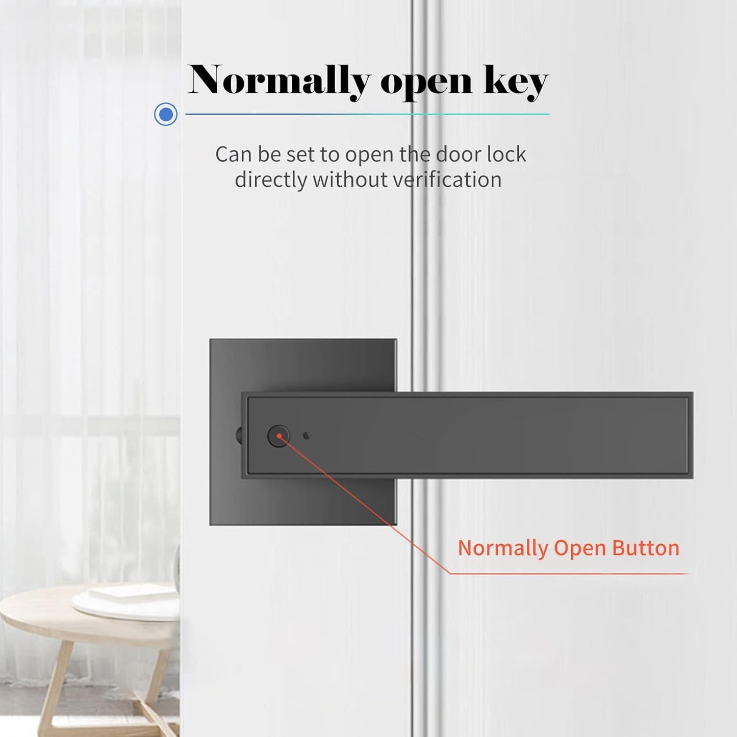 Smart fingerprint deadbolt lock with key access and 30-user capacity – Nivora