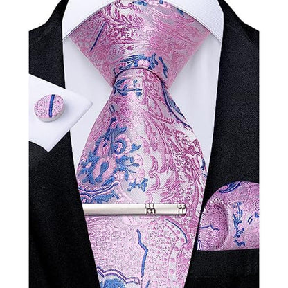 Men's Paisley Formal Tie Set - Refined Wedding & Event Accessories 58