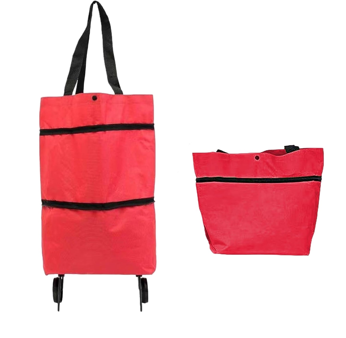 Large Foldable Shopping Bag with Wheels, Reusable Shopping Bag (1+1 FREE) – Veytra