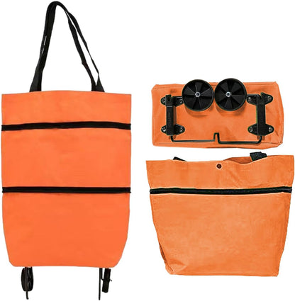 Large Foldable Shopping Bag with Wheels, Reusable Shopping Bag (1+1 FREE) – Veytra