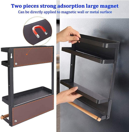 Magnetic fridge spice rack with kitchen roll holder – Oryden