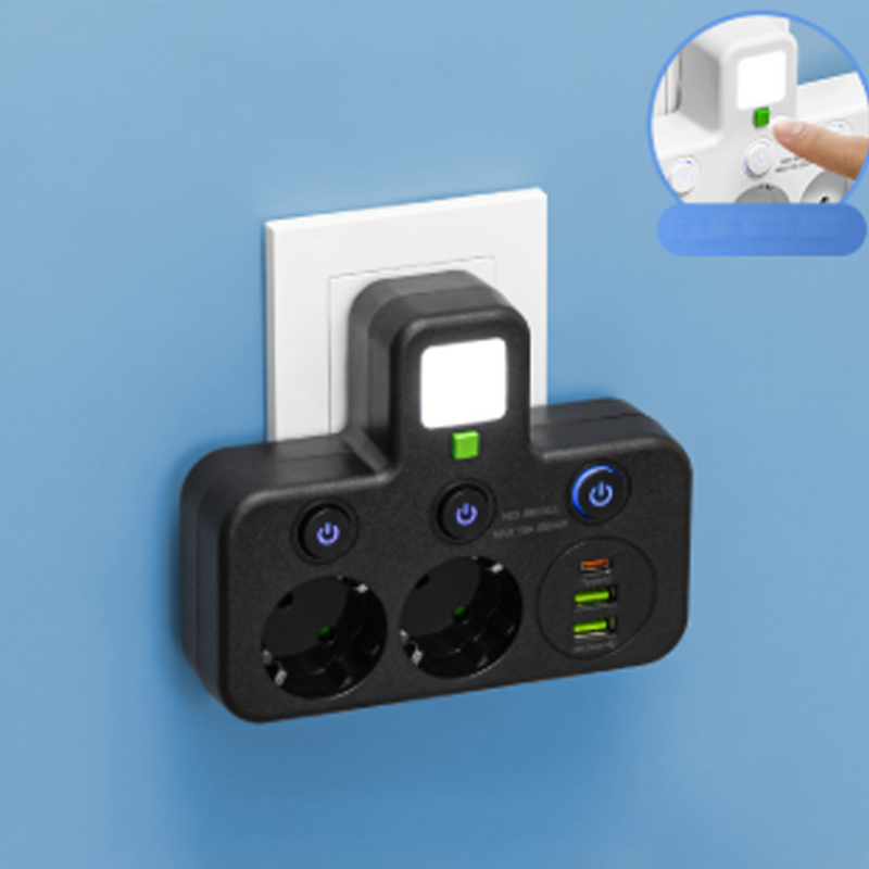 Power Strip with USB and Switches | Multi-Outlet Surge Protector 2500W 15