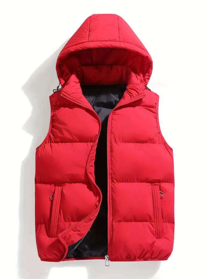 Hard-wearing Padded Men's Gilet with Hood – Leonardo Autumn Edition