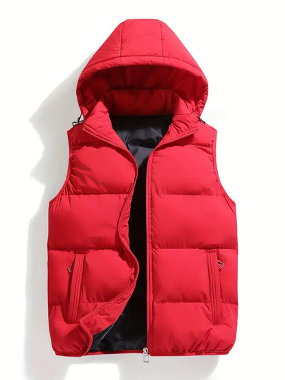 Hard-wearing Padded Men's Gilet with Hood – Leonardo Autumn Edition