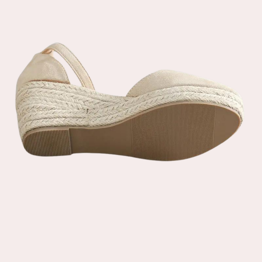 Comfortable women's wedges with adjustable strap & wedge heel – Alina