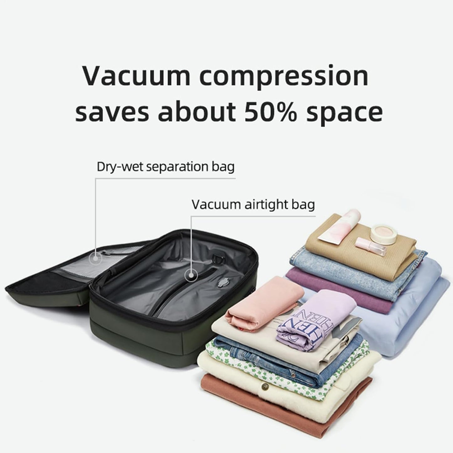 Expandable, waterproof travel rucksack with vacuum compression – Arvid