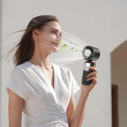 Portable, foldable hand-held fan with LED display, 100 speed settings