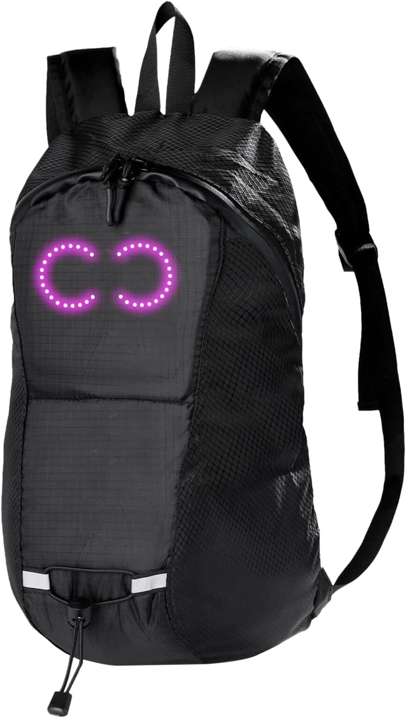 LED travel rucksack – waterproof illuminated rucksack with audio-responsive glow – Nexora