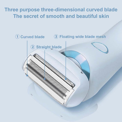 Women's electric shaver with 3 high-speed blades and 3D floating foil head – Nivora