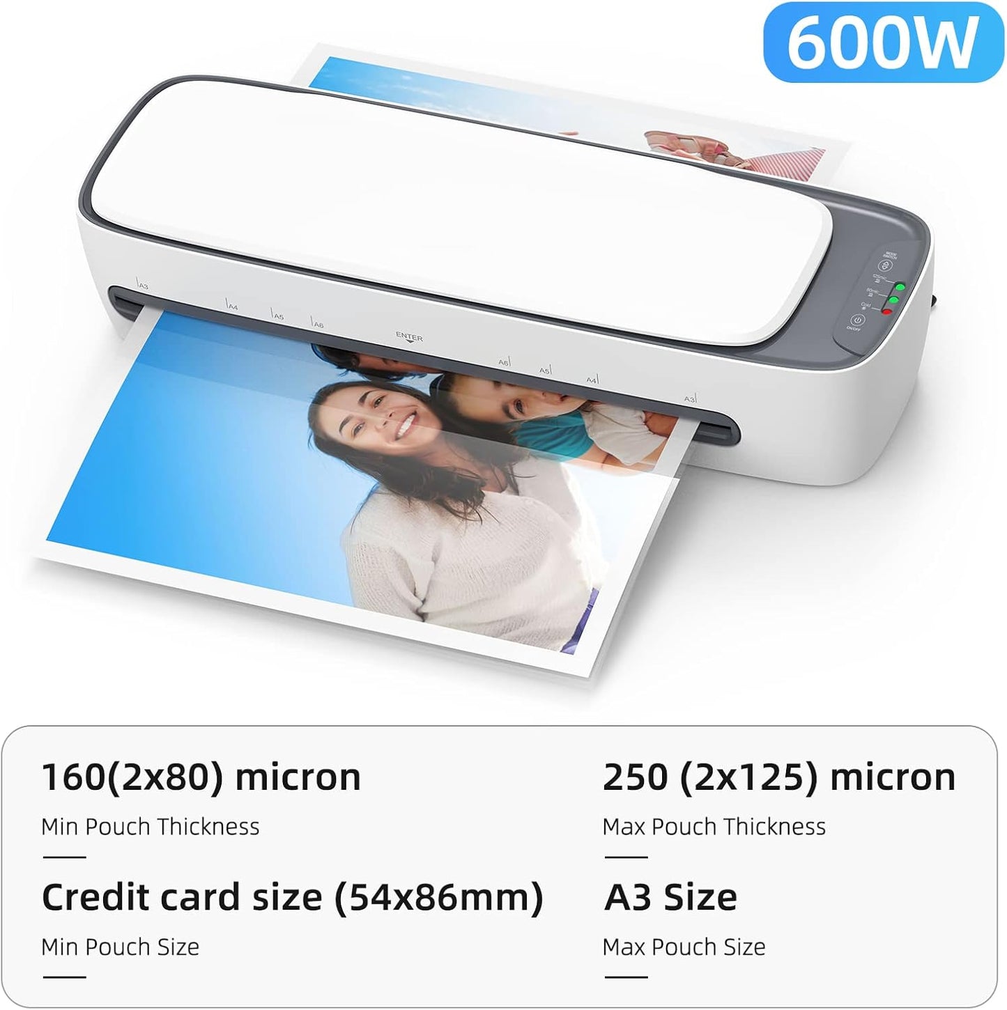 A3 desktop laminator set with hot and cold modes and 6-in-1 functions – Lexaro