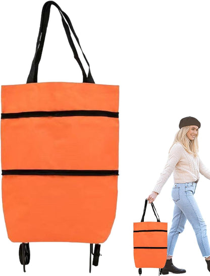 Large Foldable Shopping Bag with Wheels, Reusable Shopping Bag (1+1 FREE) – Veytra