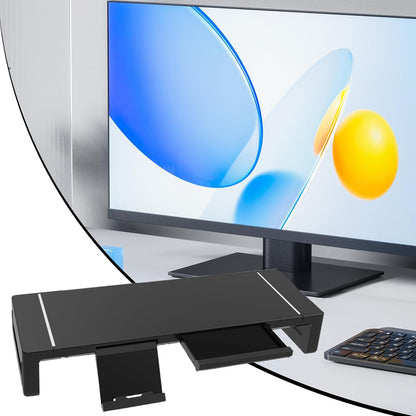 Height-adjustable monitor stand with drawer – Stravon