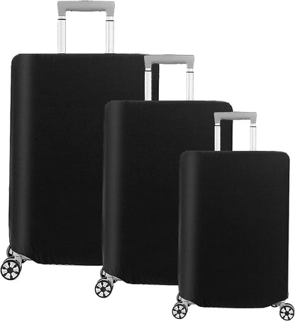 3-piece stretchable suitcase cover set with tear resistance and dust protection