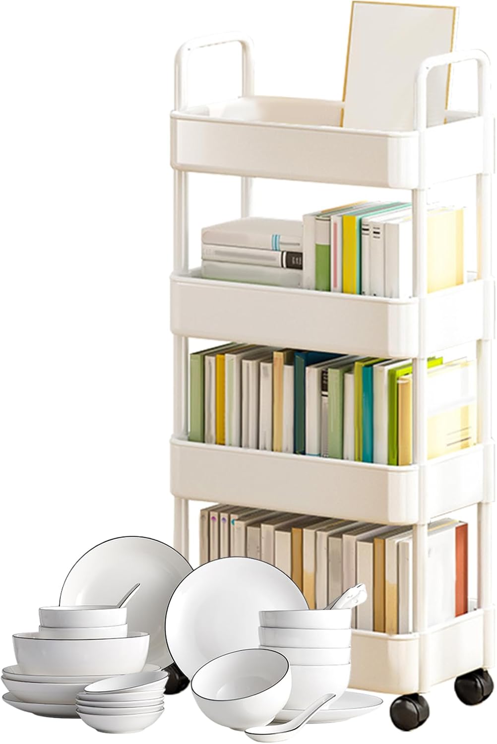Rolling serving trolleys with wheels and a handle – Veyora