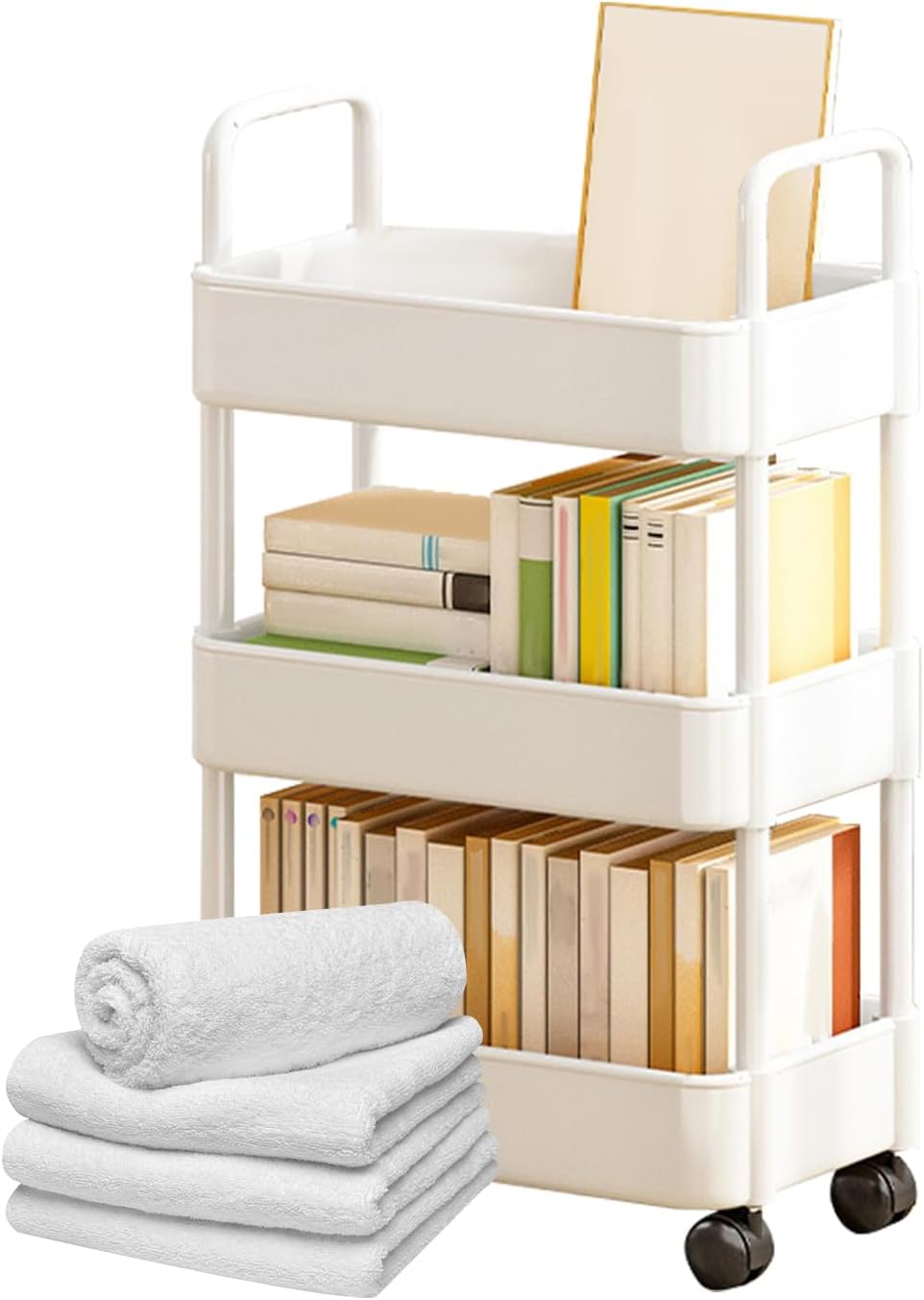 Rolling serving trolleys with wheels and a handle – Veyora