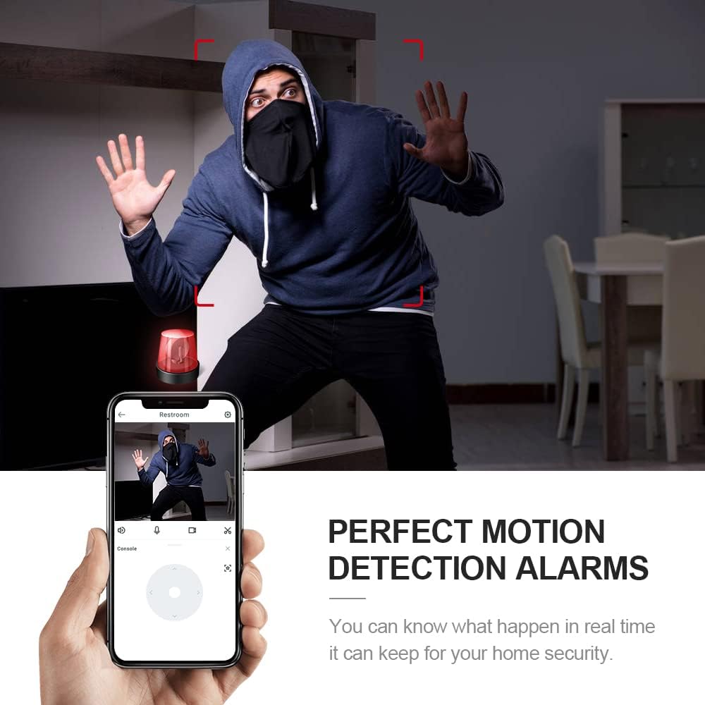 Mini 4K Wi‑Fi hidden indoor security camera with night vision
