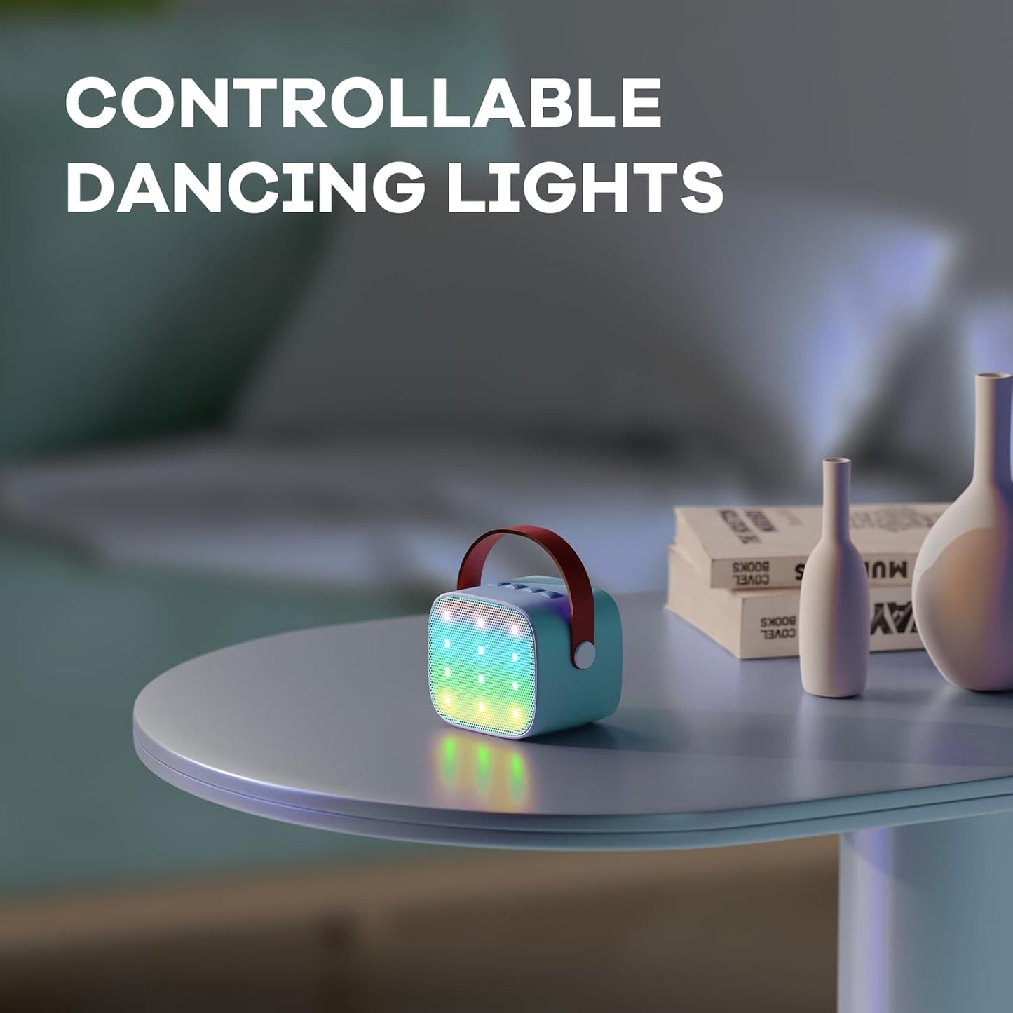 Portable mini karaoke machine with Bluetooth speaker and 2 wireless microphones – Veylo