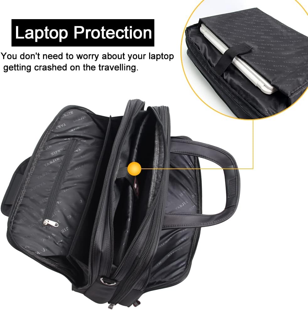 Men's canvas laptop and business tote bag