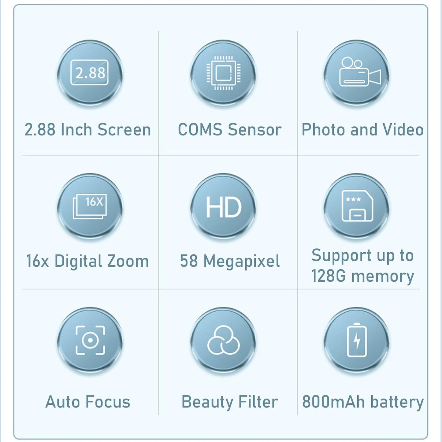 4K compact digital camera with 58 MP photos and 16x zoom – Lumora
