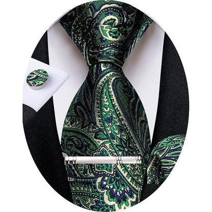 Men's Paisley Formal Tie Set - Refined Wedding & Event Accessories 23