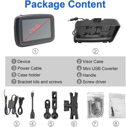 Portable motorcycle monitor with 5" (12.7 cm) IPS display – RideMate