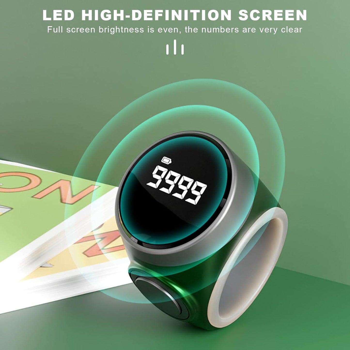 4-digit rechargeable digital finger counter ring (Buy 1, Get 1 Free) – Calmero