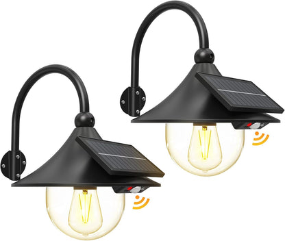 Solar motion sensors for barn walls with 3 modes and flex-arm design (pack of 2) – Halden