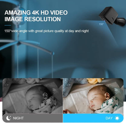 Mini 4K Wi‑Fi hidden indoor security camera with night vision