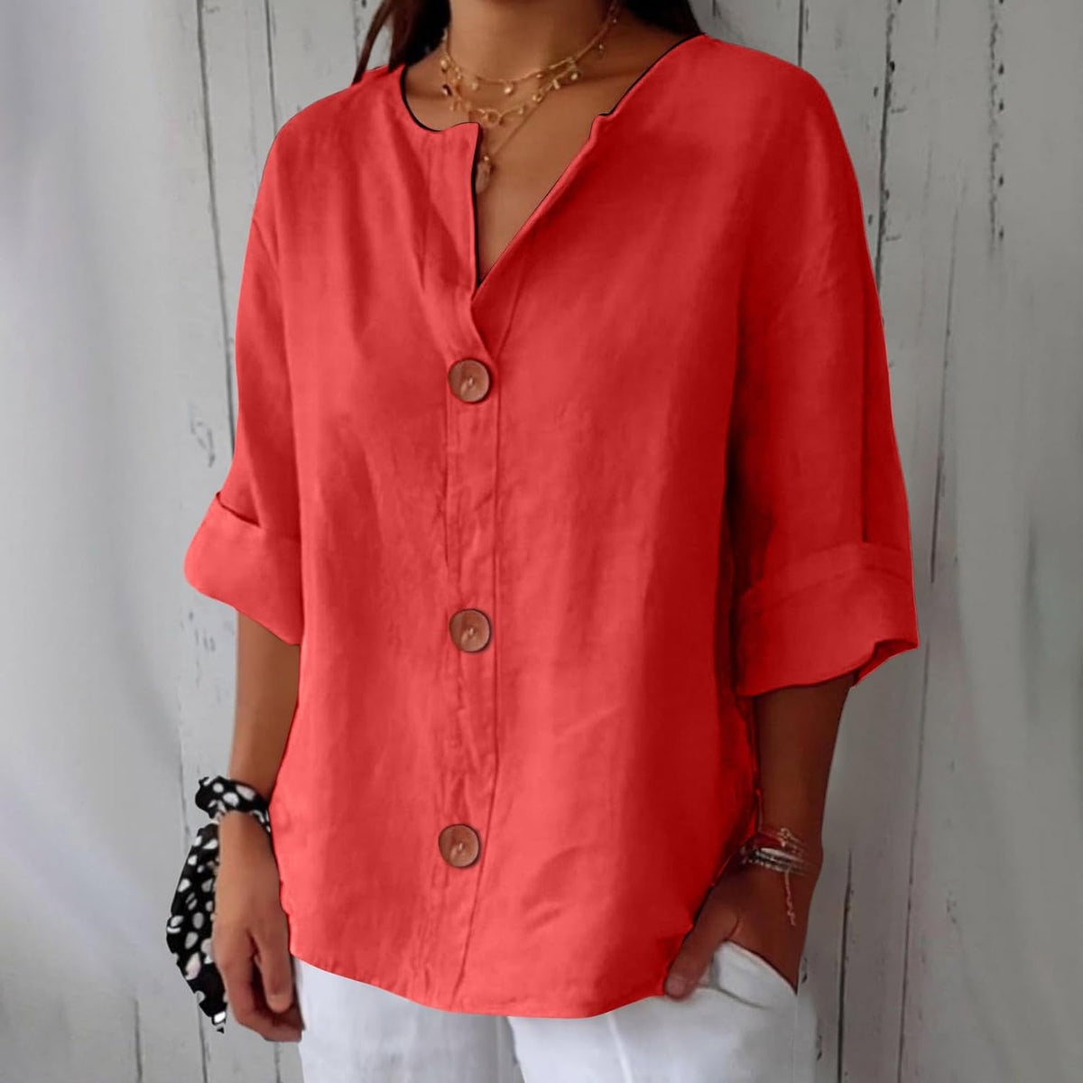 Olivia Loose Linen Blouse – Light & Comfortable Summer Top 5