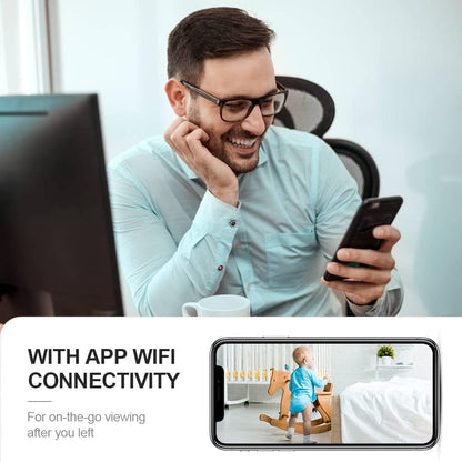 Mini 4K Wi‑Fi hidden indoor security camera with night vision