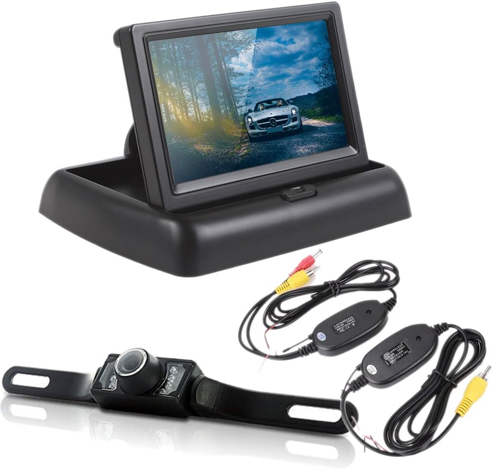 Wireless parking camera with a 4.3-inch (10.9 cm) LCD monitor – ParkSafe
