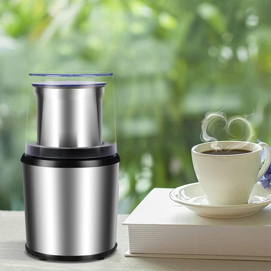 Electric coffee and spice grinder with removable cup – BrewMate