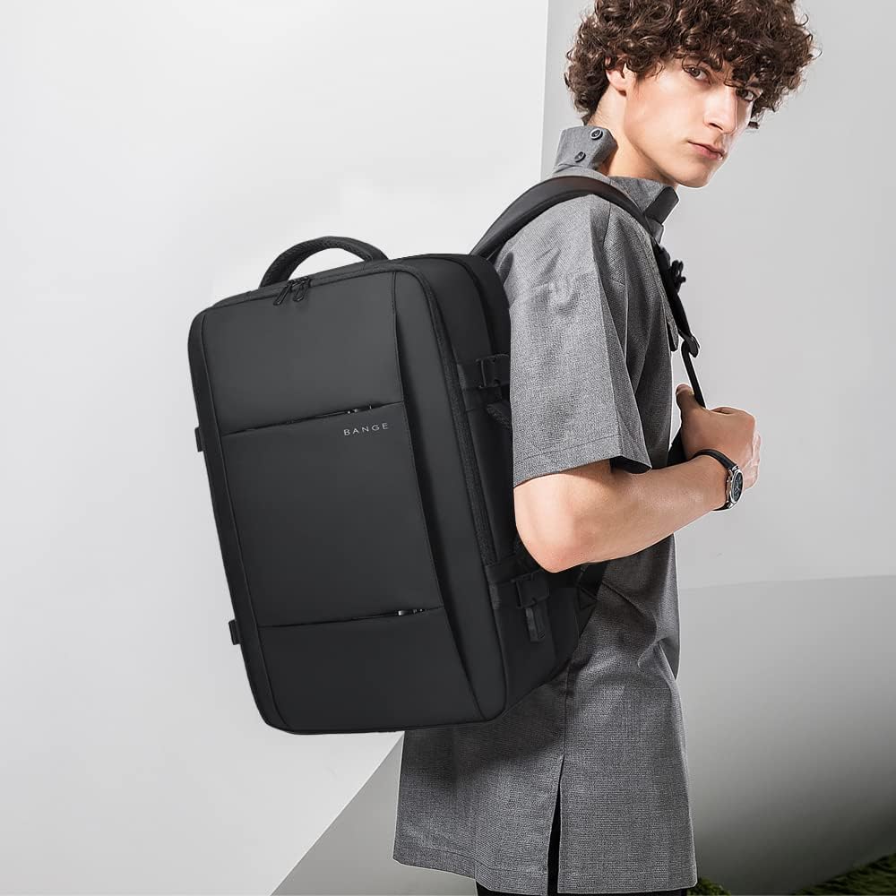 Expandable 26–45 L waterproof travel backpack with laptop compartment and duffel option.