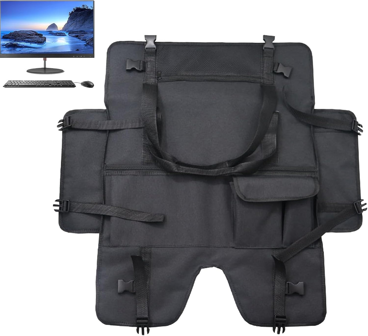 Portable monitor bag – protective, dustproof screen sleeve with flannel lining – Veynor