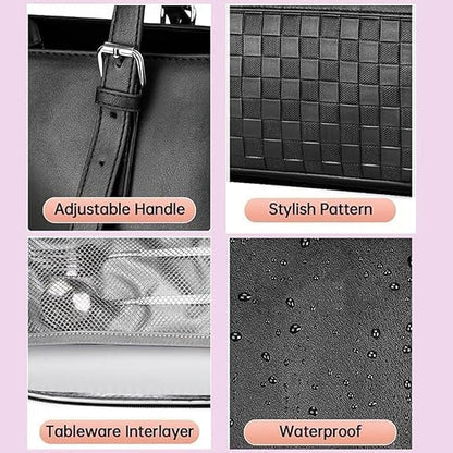 Women's insulated lunch bag with laptop compartment