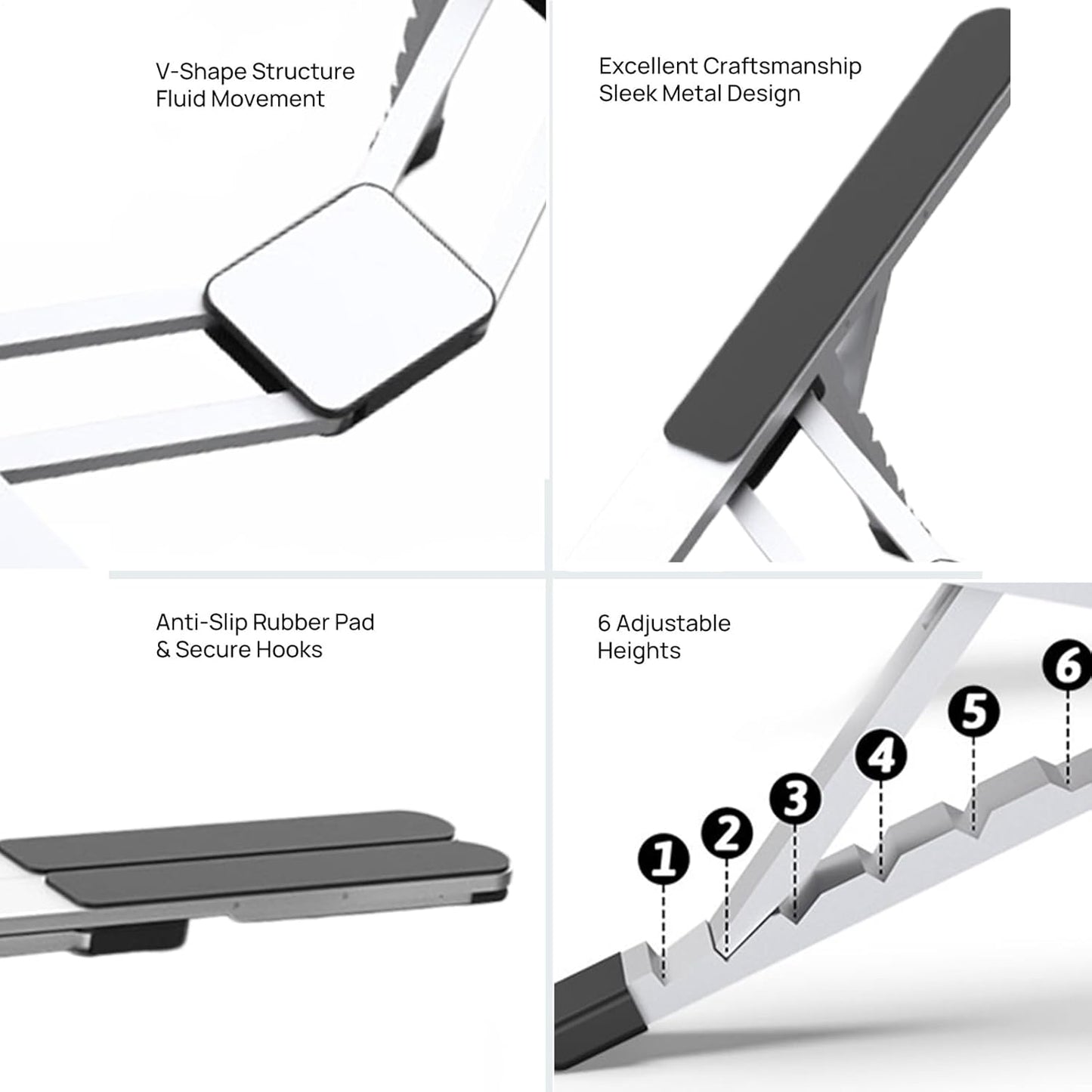 Adjustable laptop stand – foldable cooling stand for laptops, for office and travel – Orvane