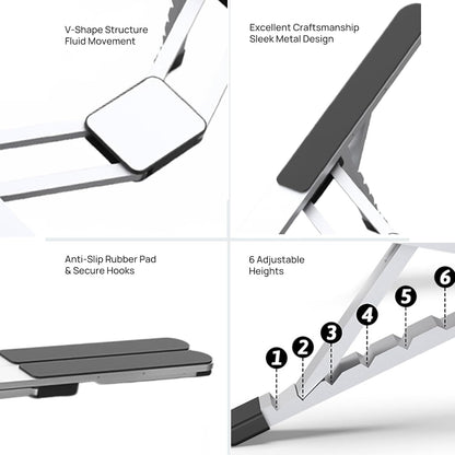 Adjustable laptop stand – foldable cooling stand for laptops, for office and travel – Orvane
