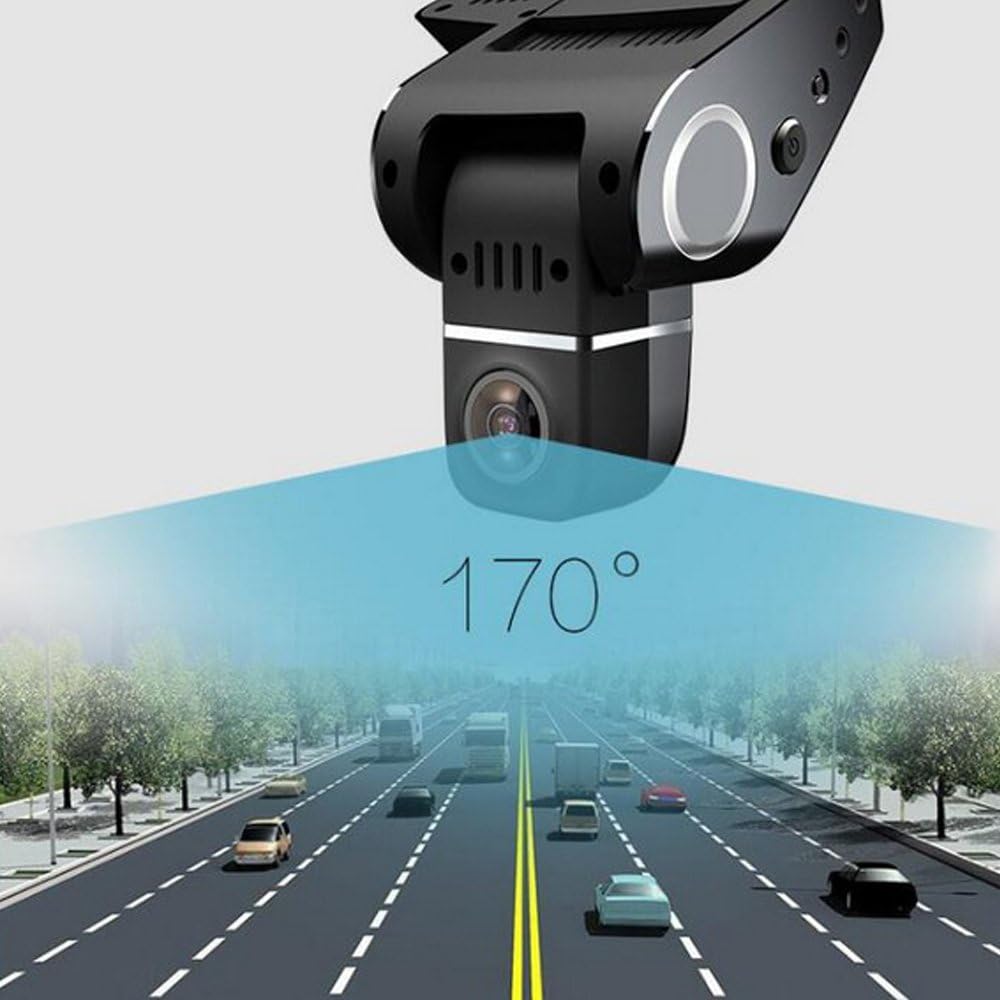 Wi‑Fi concealed 1080p dashcam with 170° wide-angle lens and G‑sensor