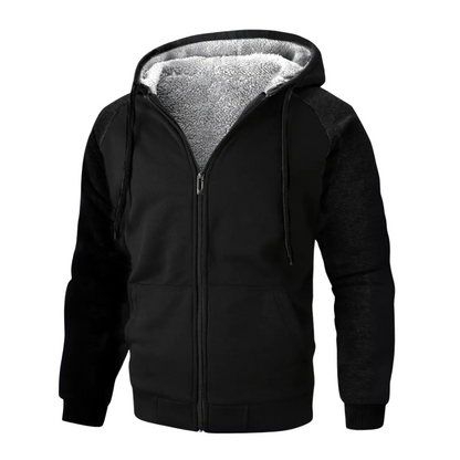 Men's hoodie lined with Sherpa fleece – Niels
