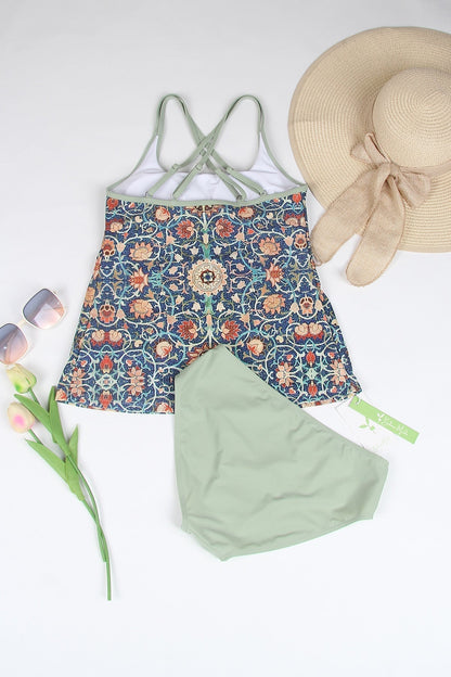 Stylish Sleeveless Bikini with Attractive Pattern - SummerGlow
